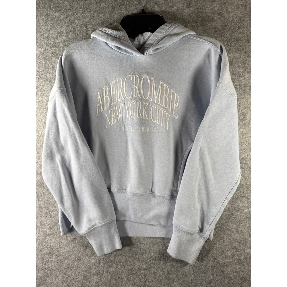 Abercrombie Kids Light Blue‎ New York City Graphic Hoodie Size 9/10 Pullover